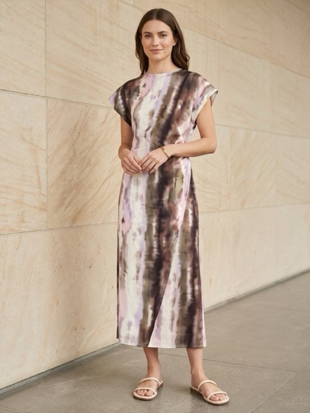 Luxely $188 Satin Midi Dress